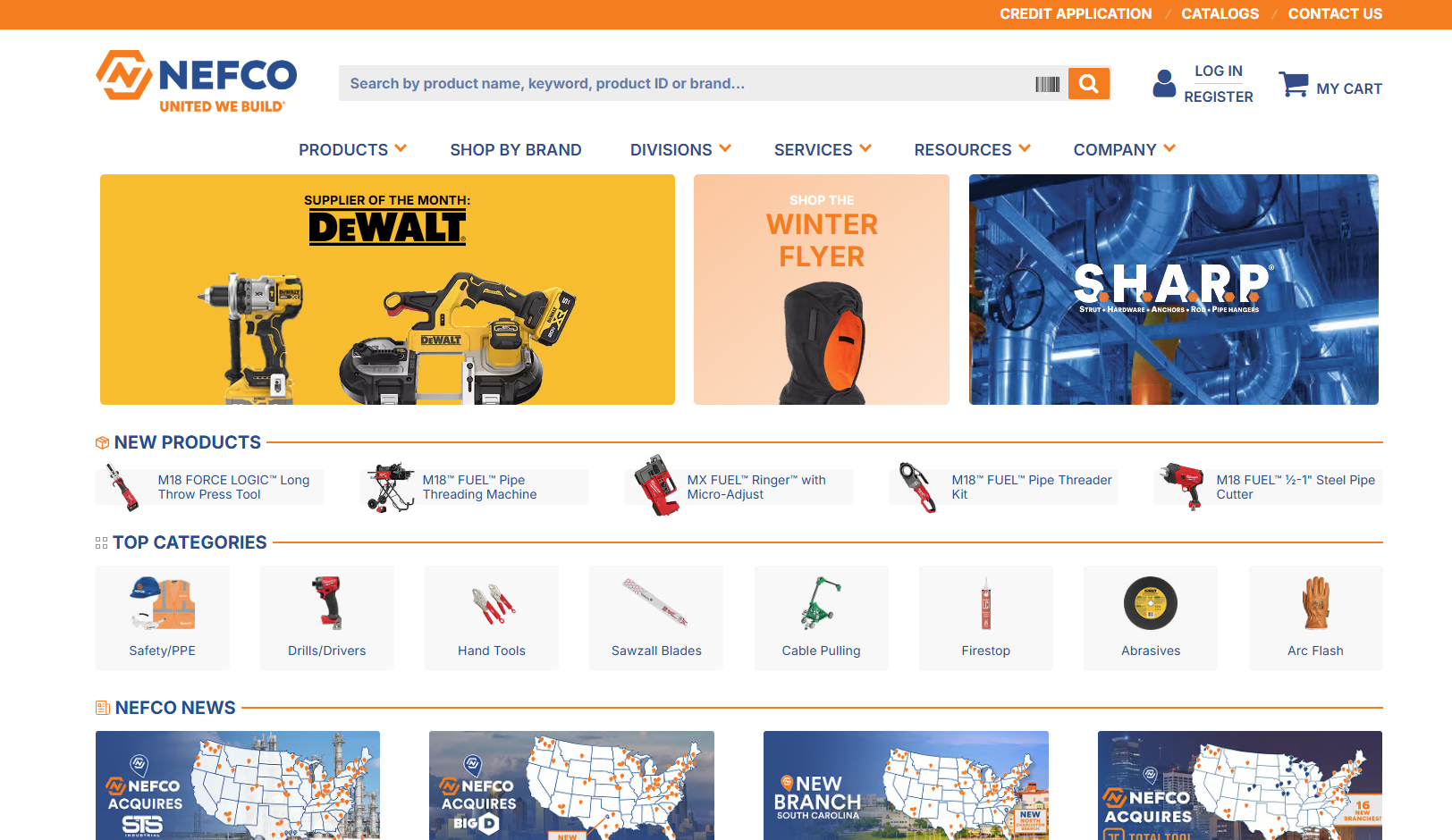 NEFCO homepage at gonefco.com